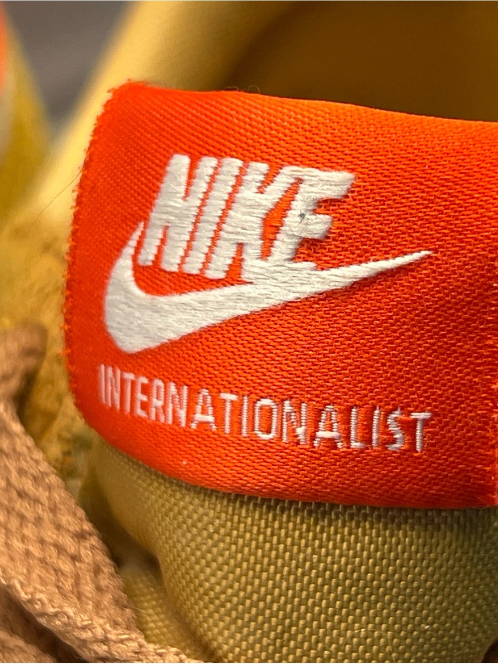 Nike Women’s Retro Runner Sneakers in Mustard Yellow with Orange Accents - Picture 2 of 9